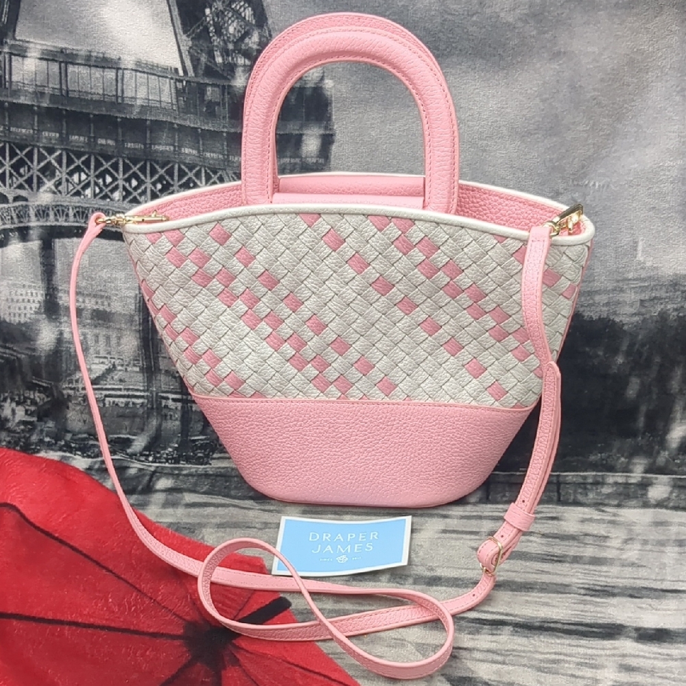 Draper James Pink and White Crossbody Bag
